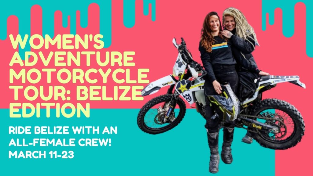 Women's adventure motorcycle tour in Belize